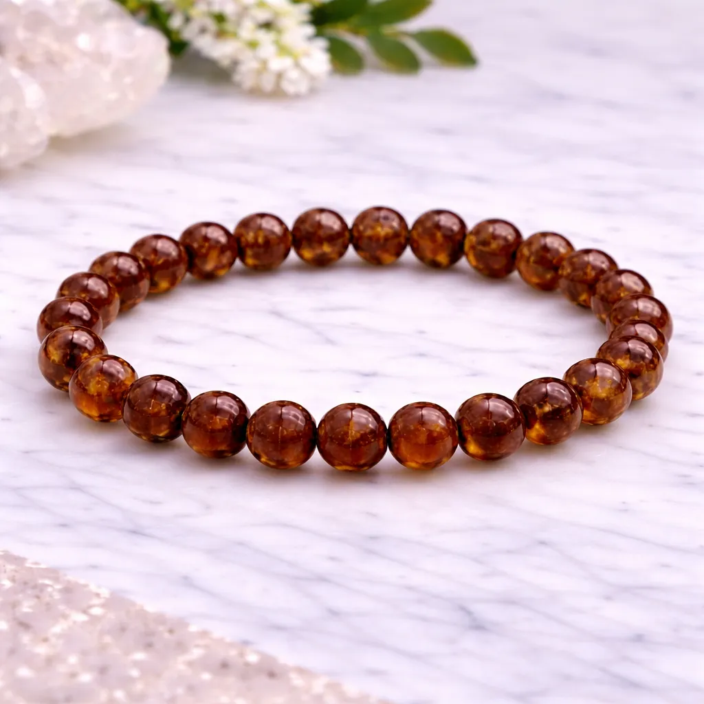 Gomed (Hessonite) Bracelet – Rahu Remedy